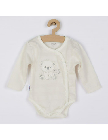 BN-41168,Set 4 piese: bluza, body cu maneca lunga, salopeta fara maneci, caciulita, Marime 56, Din bumbac 100%, New Baby, Sweet 