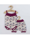 BN-42807,Set 2 piese pentru vara: pantaloni scurti, body cu volanas, Marime 68, Din bumbac 100%, New Baby, Little Girl