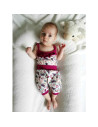 BN-42807,Set 2 piese pentru vara: pantaloni scurti, body cu volanas, Marime 68, Din bumbac 100%, New Baby, Little Girl