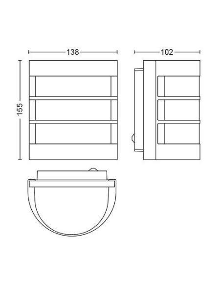 000008718696176764,CALGARY wall lantern inox 1x60W 230V "000008718696176764"