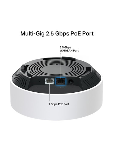 Deco X50-PoE(1-pack),MESH TP-LINK, wireless, router AX3000, pt interior, 3000 Mbps, port LAN Gigabit si WAN 2.5 Gigabit, 2.4 GHz