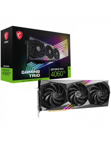 RTX_4060_TI_GAMING_X_TRIO_8G,MSI Video Card Nvidia GeForce RTX 4060 Ti GAMING X TRIO 8G, 8GB GDDR6X, 128-bit, 2670 MHz Boost, 43
