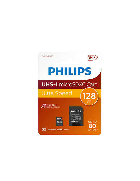 PHMSDMA128GBXCC,MICROSDHC 128GB CL10 PHILIPS "PHMSDMA128GBXCC"
