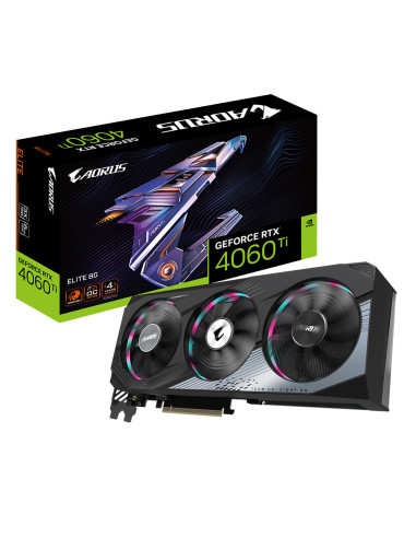 GV-N406TAORUS_E-8GD,GIGABYTE Video Card NVIDIA GeForce RTX 4060 Ti ELITE 8G (8G GDDR6/128bit, Core Clock 2655 MHz (Reference Car