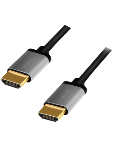 CHA0103,CABLU video Logilink, HDMI (T) la HDMI(T), rezolutie maxima 4K UHD (3840 x 2160) la 60 Hz, conectori auriti, 5m, negru, 