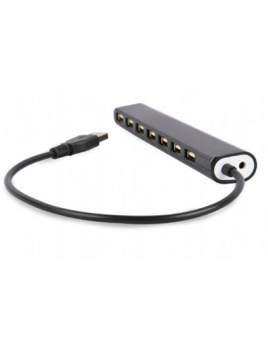 RY-UHB-U2P7-04,HUB extern GEMBIRD, porturi USB: USB 2.0 x 7, conectare prin USB, cablu 0,30 m, negru, "UHB-U2P7-04" - 8716309124
