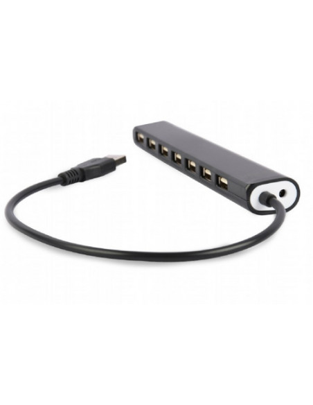 RY-UHB-U2P7-04,HUB extern GEMBIRD, porturi USB: USB 2.0 x 7, conectare prin USB, cablu 0,30 m, negru, "UHB-U2P7-04" - 8716309124