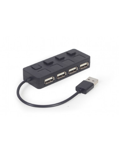 RY-UHB-U2P4-05,HUB extern GEMBIRD, porturi USB: USB 2.0 x 4, conectare prin USB, cu on/off, cablu 0.15 m, negru, "UHB-CM-U3P4-01 RY-UHB-U2P4-05,HUB extern GEMBIRD, porturi USB: USB 2.0 x 4, conectare prin USB, cu on/off, cablu 0.15 m, negru, "UHB-CM-U3P4-01