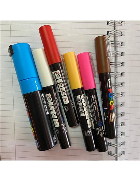 POS54-PC1M,Set 6 Markere UNI POSCA PC-1M, 0.7-1 mm, POS54