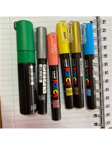 POS55-PC1M,Set 6 Markere UNI POSCA PC-1M, 0.7-1 mm, POS55