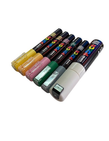 POS56-PC1M,Set 6 Markere UNI POSCA PC-1M, 0.7-1 mm, POS56