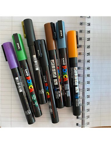 POS59-PC3M,Set 7 Markere UNI POSCA PC-3M 0.9-1.3 mm POS59