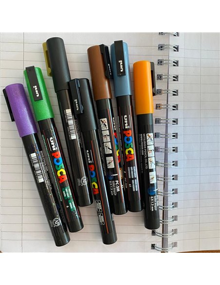 POS59-PC3M,Set 7 Markere UNI POSCA PC-3M 0.9-1.3 mm POS59