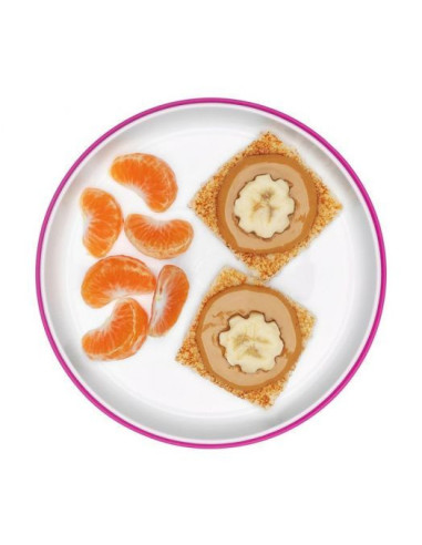 TN-61120800,Farfurie cu Fixare prin Suctiune Roz