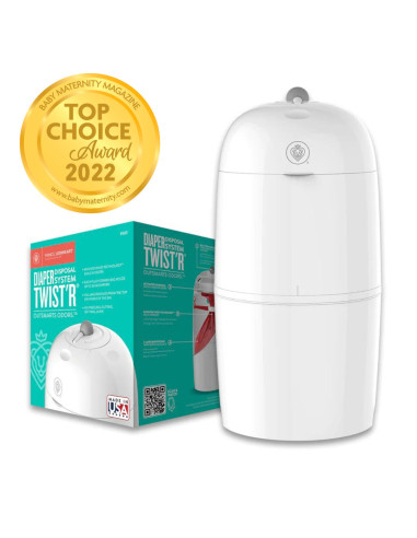 TN-9303,Cos Ermetic pentru Scutece Murdare Alb Nappy Twist'R Prince Lionheart