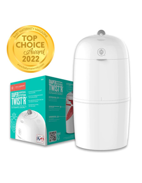 TN-9303,Cos Ermetic pentru Scutece Murdare Alb Nappy Twist'R Prince Lionheart