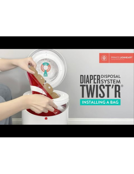 TN-9303,Cos Ermetic pentru Scutece Murdare Alb Nappy Twist'R Prince Lionheart