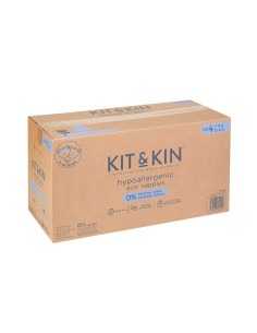 KKS4NAPPIESCASE,Scutece Hipoalergenice Eco Kit&Kin, Marimea 4, 9-14 kg, 128 buc