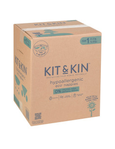 KKS1NAPPIESCASE,Scutece Hipoalergenice Eco Kit&Kin, Marimea 1, 2-5 kg, 152 buc