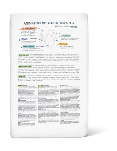 KKS4PANTSCASE,Scutece Hipoalergenice Eco Kit&Kin Pull Up Maxi, Marimea 4, 9-15 kg, 132 buc