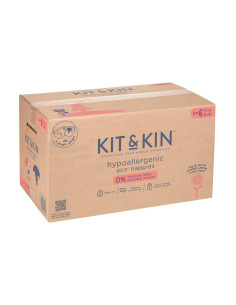KKS6NAPPIESCASE,Scutece Hipoalergenice Eco Kit&Kin, Marimea 6, 14 kg+, 96 buc