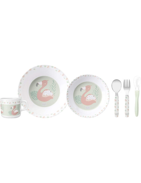 TN-5182,SET ALIMENTATIE FLAMINGO PARTY 6PIESE TN-5182,SET ALIMENTATIE FLAMINGO PARTY 6PIESE
