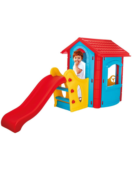 PL-06-432,Casuta cu tobogan pentru copii Pilsan Happy House blue