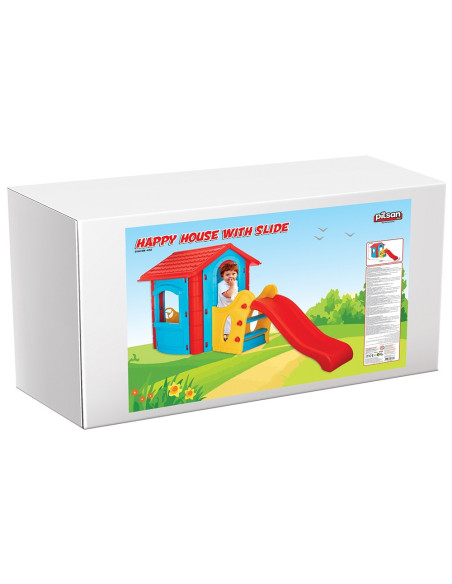 PL-06-432,Casuta cu tobogan pentru copii Pilsan Happy House blue