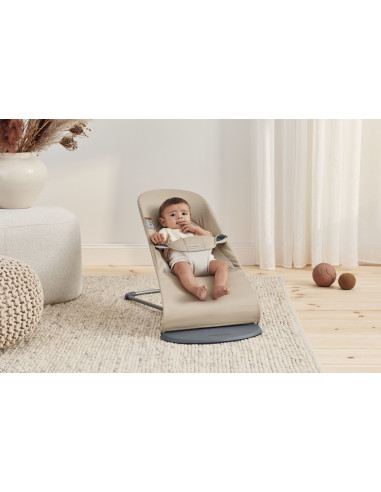 BS-005126A,BabyBjorn - Balansoar Balance Soft Khaki cu detalii Beige, Bumbac