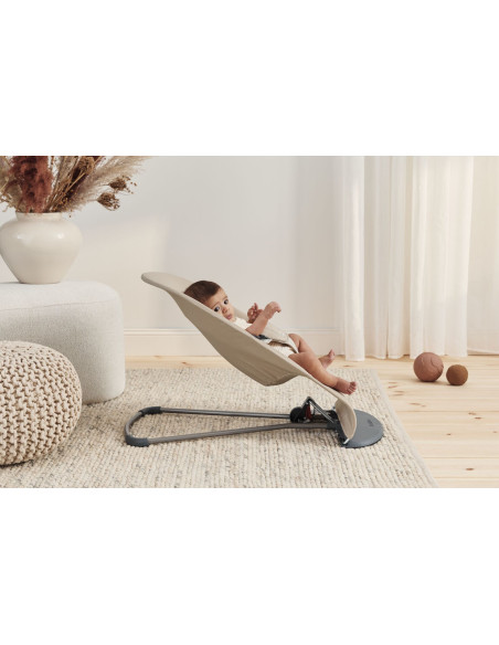 BS-005126A,BabyBjorn - Balansoar Balance Soft Khaki cu detalii Beige, Bumbac