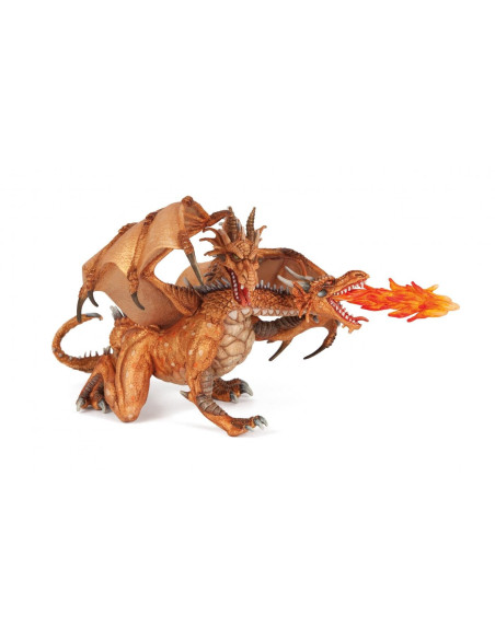 Papo38938,Papo Figurina Dragon Cu Doua Capete Auriu