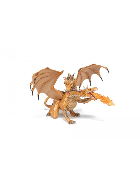 Papo38938,Papo Figurina Dragon Cu Doua Capete Auriu