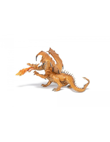 Papo38938,Papo Figurina Dragon Cu Doua Capete Auriu