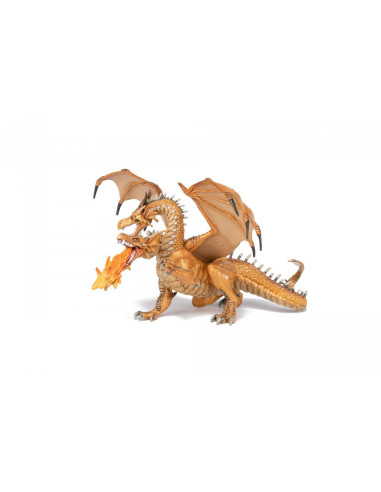 Papo38938,Papo Figurina Dragon Cu Doua Capete Auriu