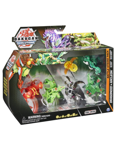 6062874_20134750,Bakugan S4 Pachet Starter 4 Piese Dragonoid, Arcleon, Sectanoid Si Nillious