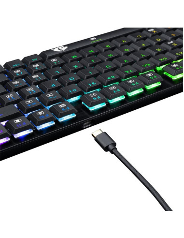 K603P-KBS,Tastatura gaming mecanica Bluetooth si cu fir Redragon DragonWarrior neagra iluminare RGB