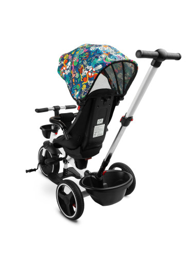 TOYZ-0356,Tricicleta cu maner parental si scaun reversibil Toyz DASH Melanj TOYZ-0356,Tricicleta cu maner parental si scaun reversibil Toyz DASH Melanj