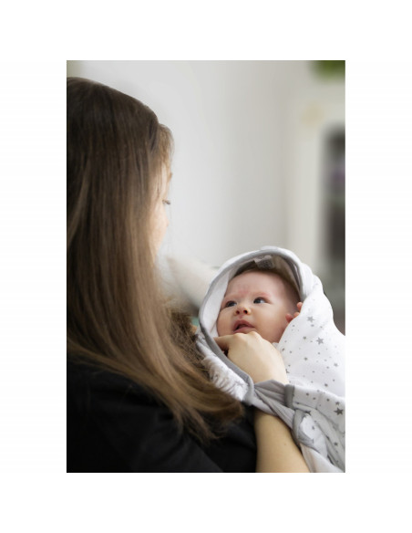 UP-bj_643,Paturica cu sistem multifunctional BabyJem Carrier Alb pentru transport bebelusi