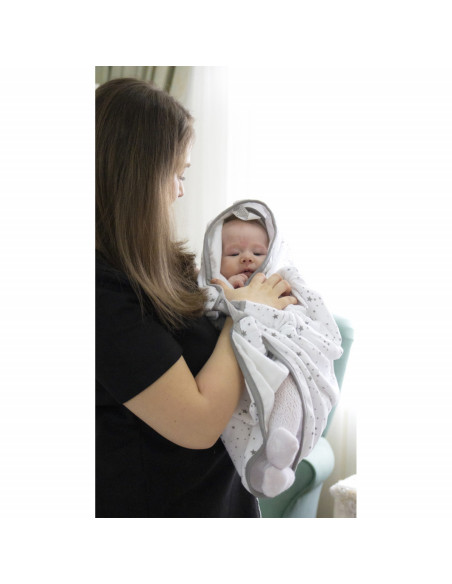 UP-bj_643,Paturica cu sistem multifunctional BabyJem Carrier Alb pentru transport bebelusi