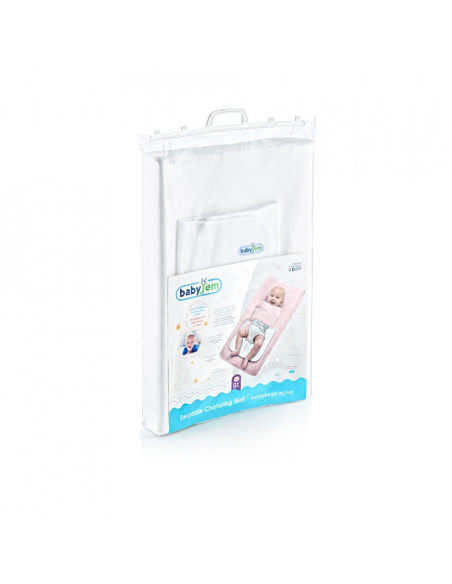 UP-bj_2193,Saltea de infasat cu husa detasabila si sistem anti-rasucire BabyJem (Culoare: Alb)