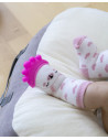 UP-bj_6521,Sosete cu accesoriu dentitie BabyJem Teether Socks (Culoare: Roz)