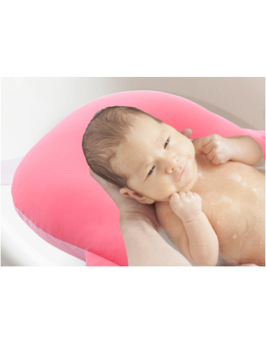 UP-bj_4402,Salteluta suport pentru baita Balena, BabyJem, 35x50 cm (Culoare: Roz)