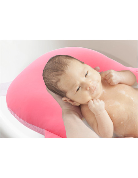 UP-bj_4402,Salteluta suport pentru baita Balena, BabyJem, 35x50 cm (Culoare: Roz)
