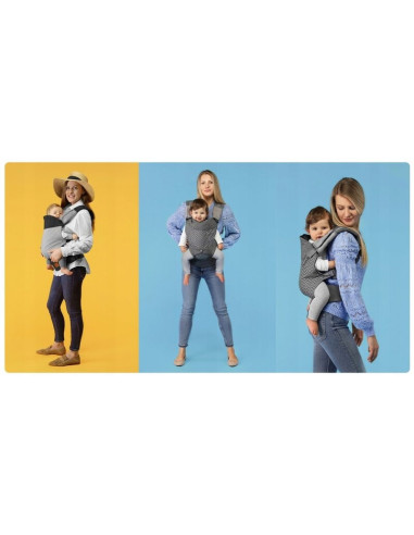 BN-LO-MARGAREET_WAVE,Lionelo - Marsupiu ergonomic Margareet, Cu 3 pozitii de transport, Cu gluga, Pana la 20 Kg, Aprobat de Inst