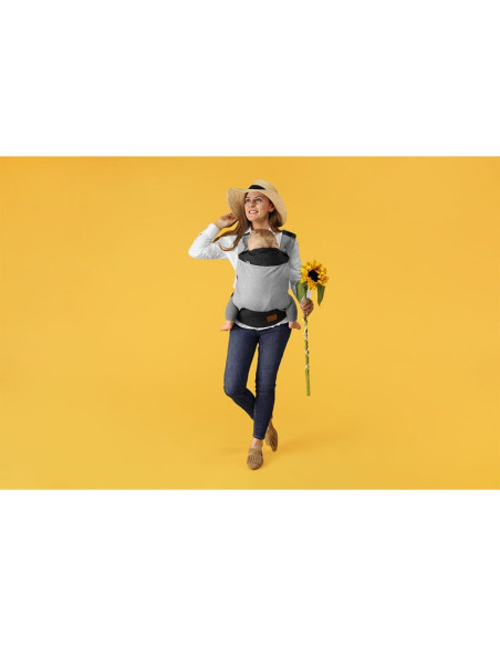 BN-LO-MARGAREET_WAVE,Lionelo - Marsupiu ergonomic Margareet, Cu 3 pozitii de transport, Cu gluga, Pana la 20 Kg, Aprobat de Inst