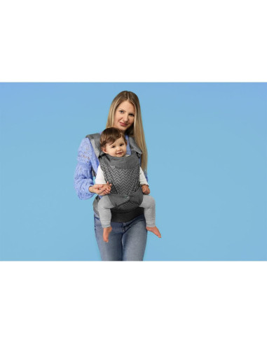 BN-LO-MARGAREET_WAVE,Lionelo - Marsupiu ergonomic Margareet, Cu 3 pozitii de transport, Cu gluga, Pana la 20 Kg, Aprobat de Inst