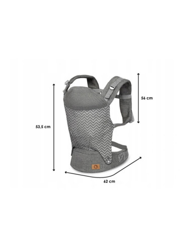 BN-LO-MARGAREET_WAVE,Lionelo - Marsupiu ergonomic Margareet, Cu 3 pozitii de transport, Cu gluga, Pana la 20 Kg, Aprobat de Inst