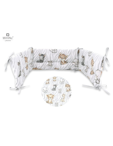 BN-6426972006538,MimiNu - Aparatoare pentru patut 120x60 cm, Din bumbac certificat Oeko Tex Standard 100, Cu inaltimea de 30 cm,
