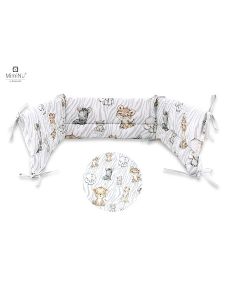 BN-6426972006538,MimiNu - Aparatoare pentru patut 120x60 cm, Din bumbac certificat Oeko Tex Standard 100, Cu inaltimea de 30 cm,