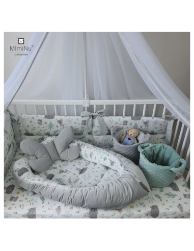 BN-6426972006880,MimiNu - Cosulet bebelus pentru dormit, Baby Cocoon 75x55 cm, Husa 100% bumbac, Din bumbac certificat Oeko Tex 